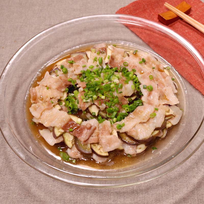 難波 なすと豚しゃぶのごまポン酢だれ 無印良品