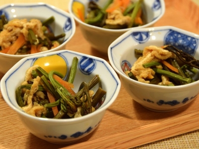 わらびと油揚げの煮もののレシピ・作り方プロに教わるおいしいレシピ オレンジページ.net