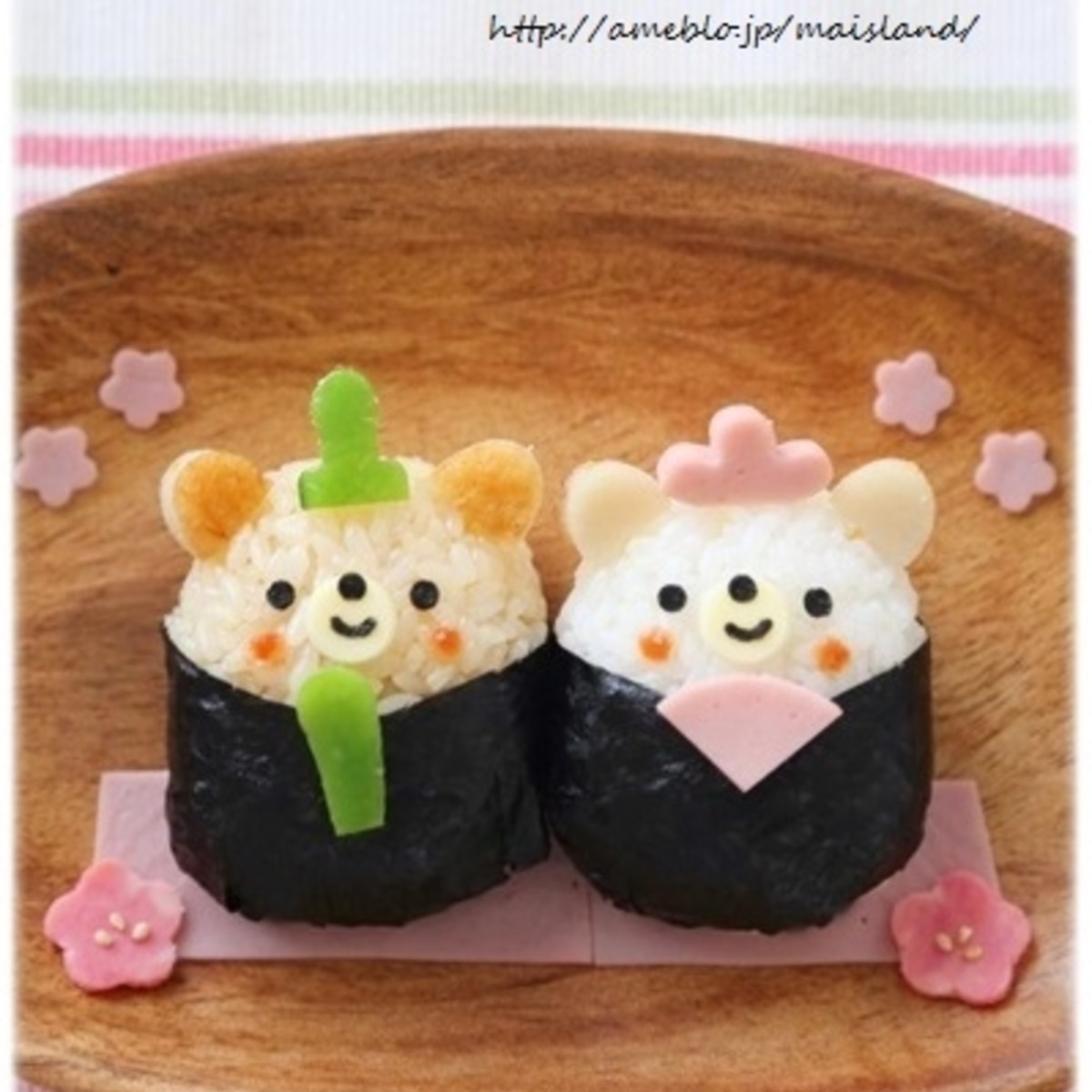 ひな祭りキャラ弁＊簡単まんまるお雛様
