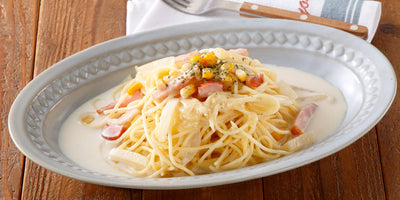 いんげんピュレとじゃが芋のクリームパスタ