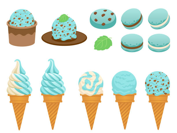 アイスクリーム チョコミント イラスト リアル コーンのイラスト素材77838805- PIXTA