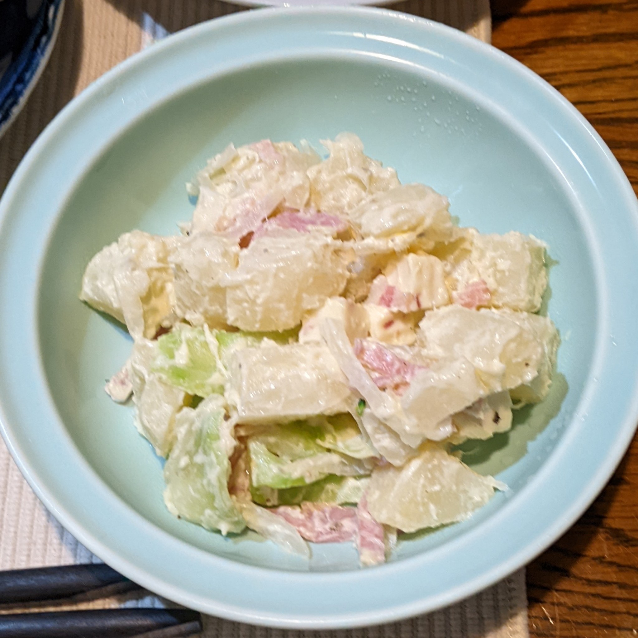 変わり種ポテトサラダと鶏もも焼き🍳