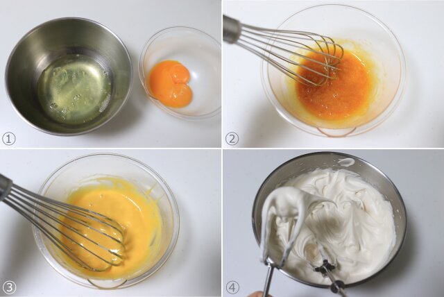 甘ーい香り、メープルシフォンケーキoeufoeuf ケーキ＆デザートパーツレシピ