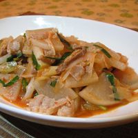 豚こま肉と大根のきんぴら風