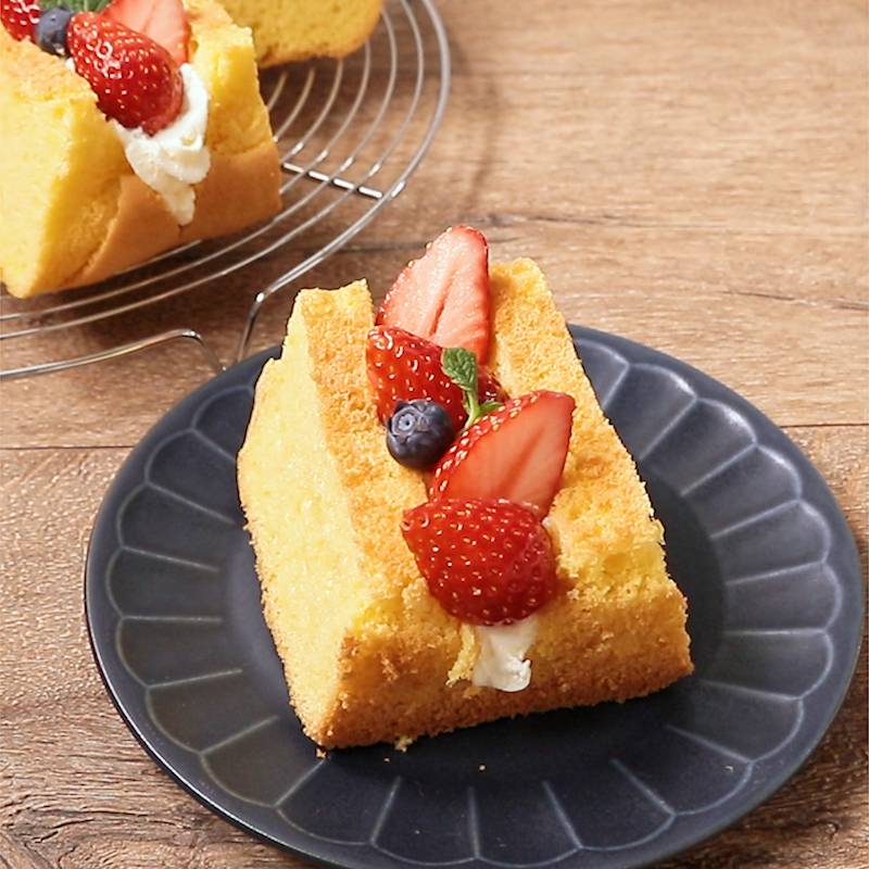 キャラメルのシフォンケーキの作り方 有名店レシピ 失敗しないポイントコリスのお菓子作りブログ