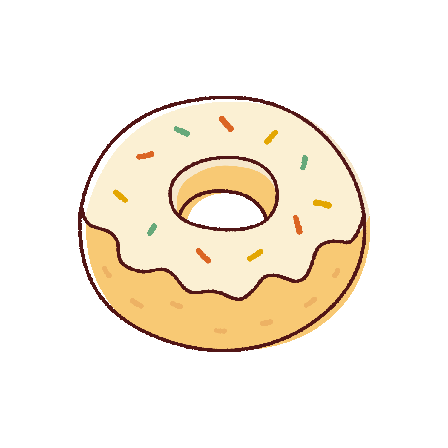 ドーナツのイラストセット：イラスト無料