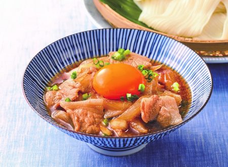 やみつき♪きのこ入り豚肉汁のつけそうめんハイライフポーク