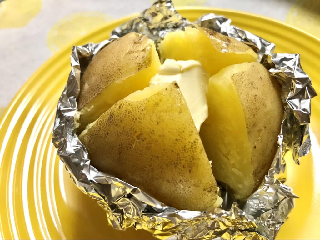 レンジと魚焼きグリルでじゃがバタ