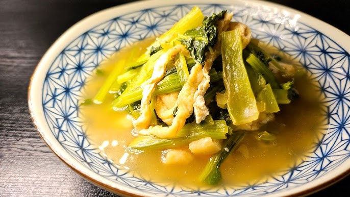 めんつゆで！厚揚げと小松菜のさっと煮