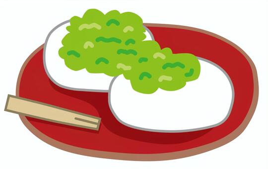 ずんだ餅のイラスト無料のフリー素材 イラストエイト