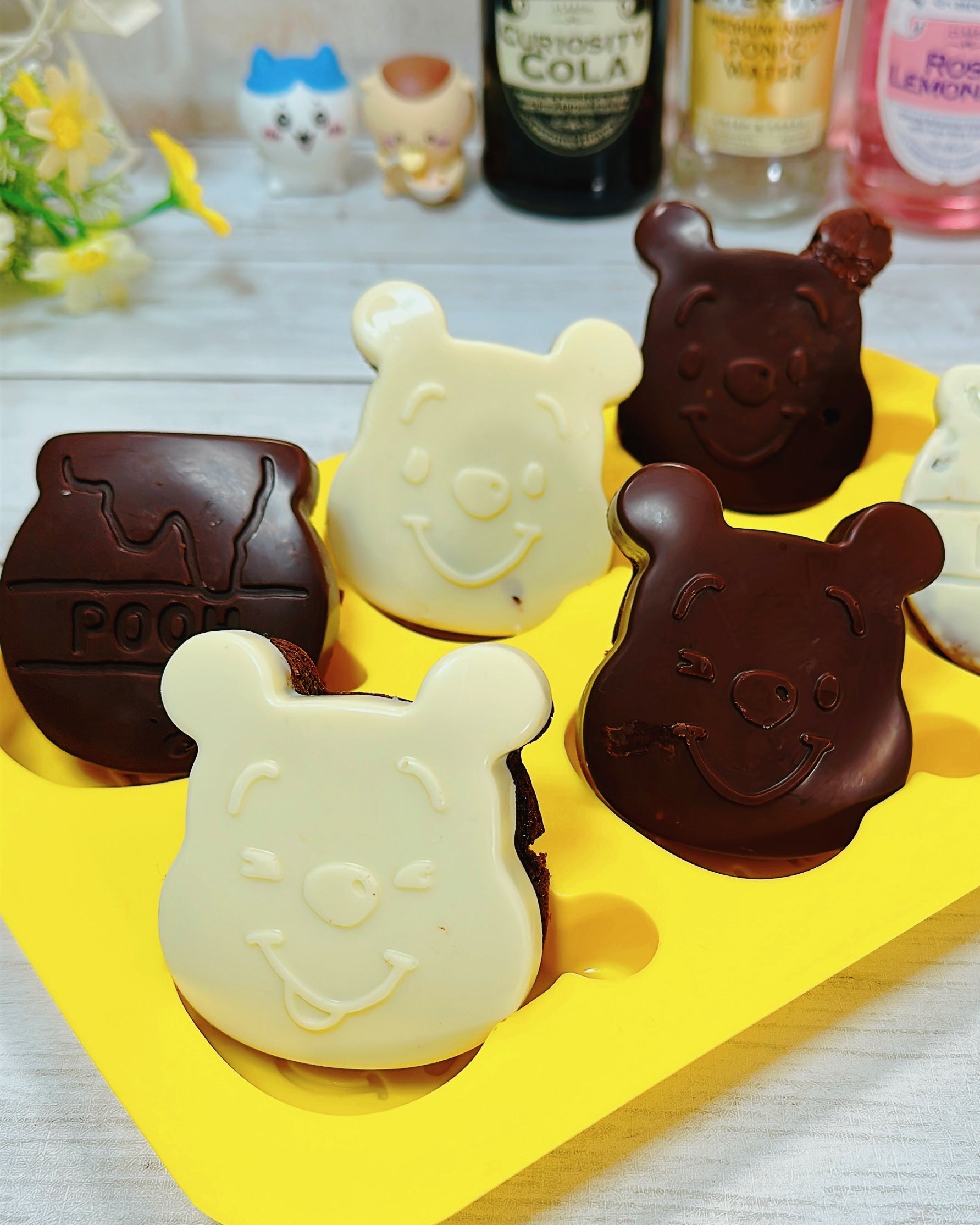 ダイソーのシリコン型 ホットケーキミックスで作るプーさんケーキレンジで簡単！バレンタインにもおすすめ *^_^*