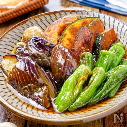 甘じょっぱさが絶妙！カボチャとナスの焼き浸しエスニック風だれ