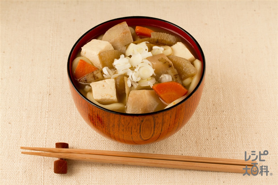 2021.11.20.土 晩ごはん ~味噌煮込みうどん 油揚げ・豆腐・ほうれん草・生卵 ~見習い管理栄養士のできごと レシピブログ