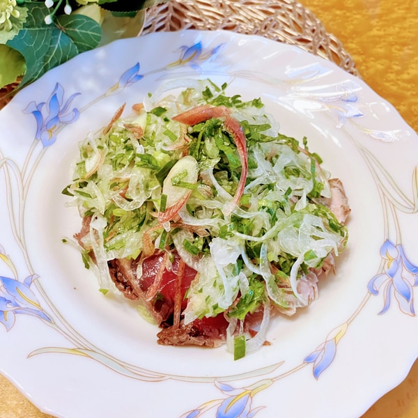 鰹のたたきサラダは薬味たっぷりが美味しい！お薦めです！ - 女将の食卓