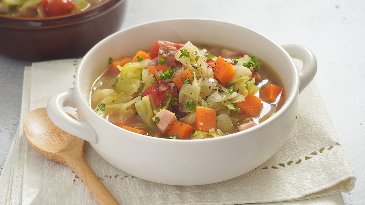 カット野菜で時短!野菜スープ