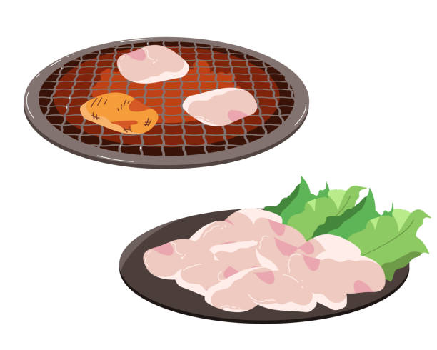 牛タンイラストのフリー素材イラストイメージ