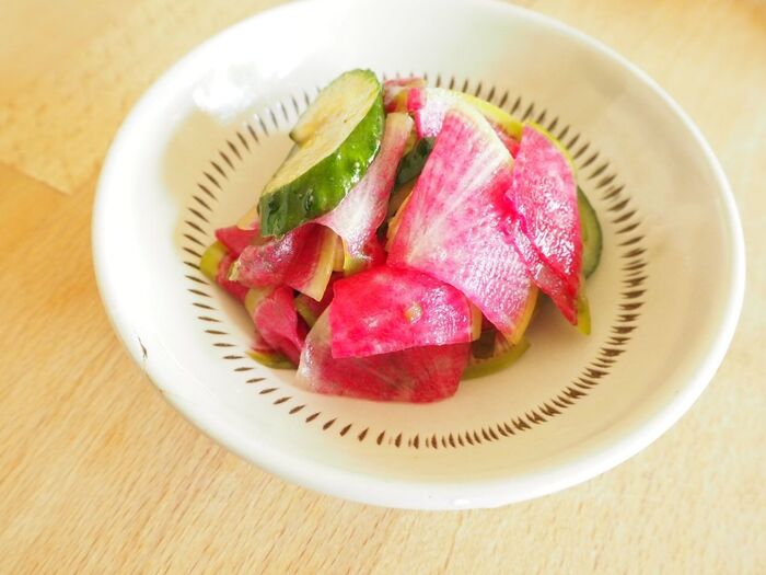 紅芯大根の甘酢漬け