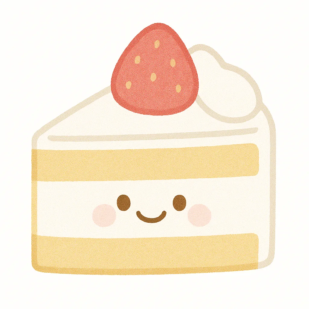 苺のショートケーキの水彩イラスト水彩の挿し絵屋さん