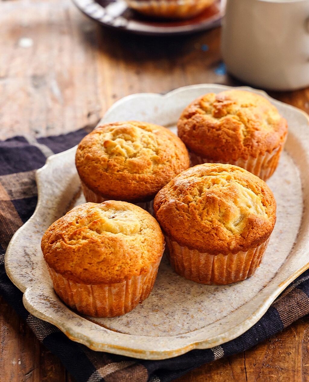 バナナとココアのマグカップケーキ