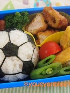 サッカーボールのキャラ弁当☆ by ゆこmama☆クックパッド簡単おいしいみんなのレシピが392万品
