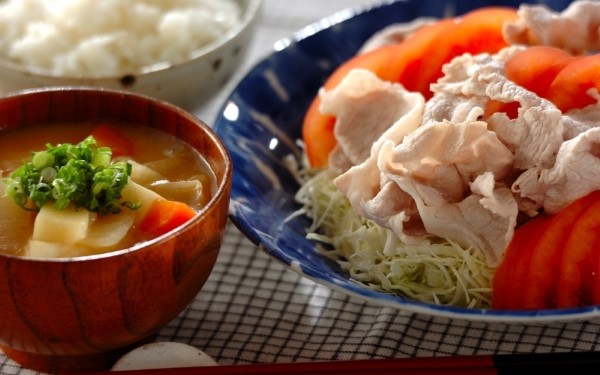 ピリ辛だれのねぎ豚しゃぶ