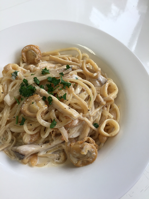 タラコの和風クリームパスタ