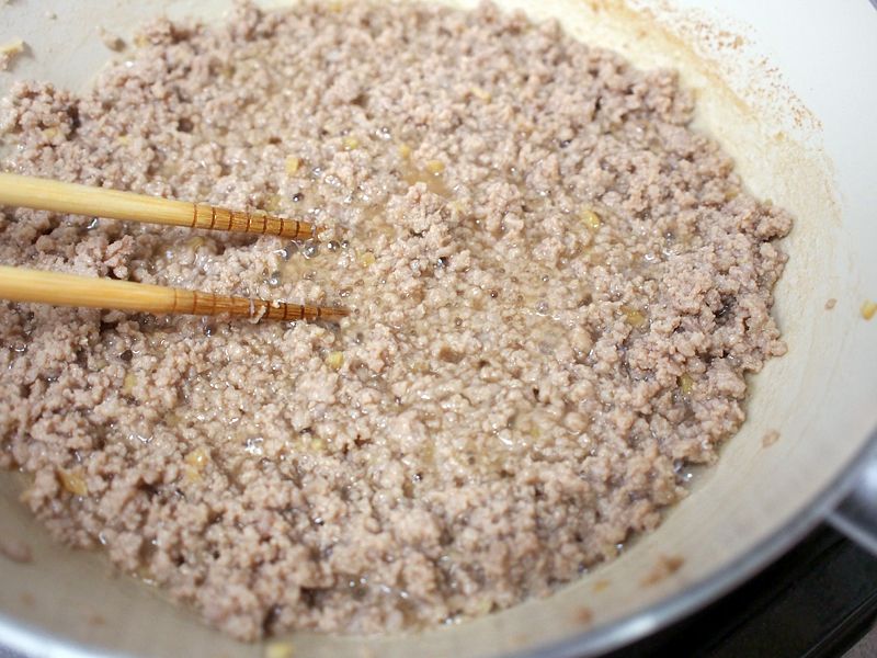 鶏ひき肉で 麻婆豆腐