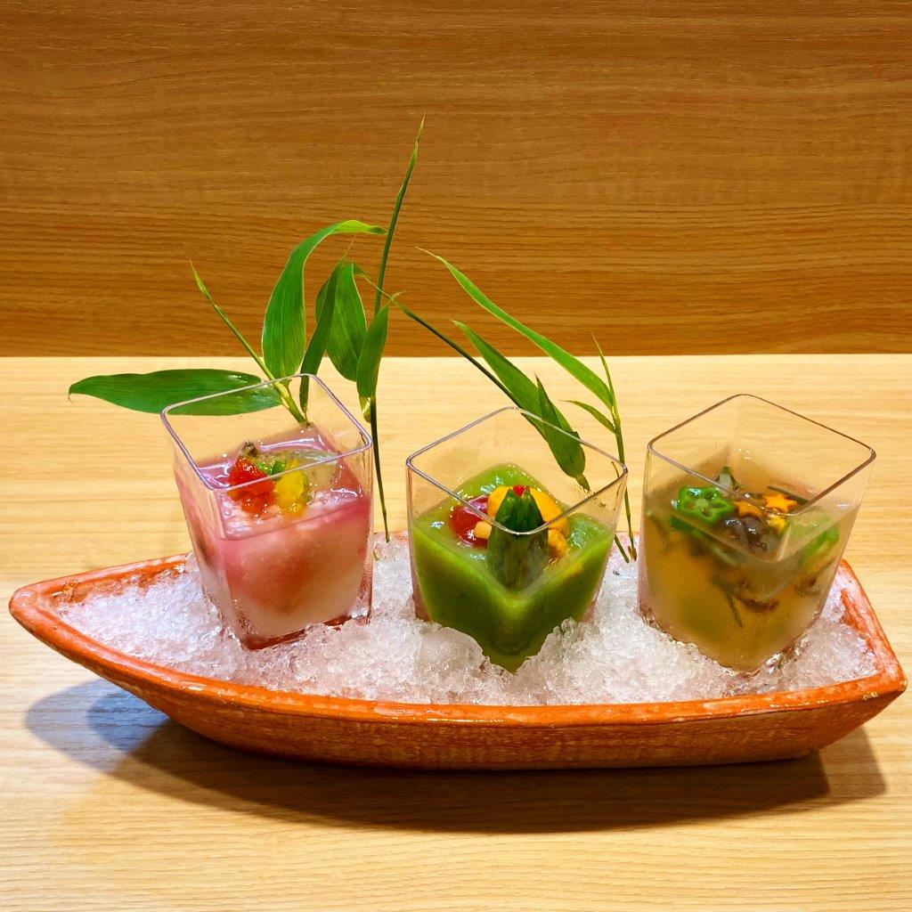 夏の献立集から 八寸、前菜盛り献立四季報「春夏秋冬」味暦