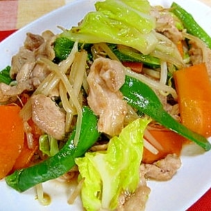 カット野菜でお手軽肉野菜炒め