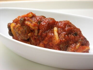 トマトソースハンバーグ