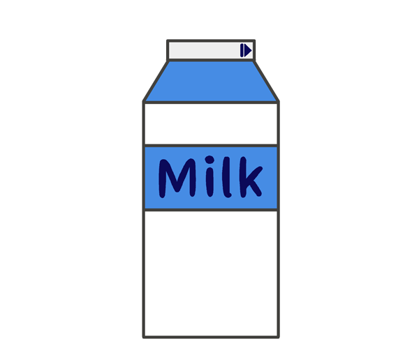 コーヒー牛乳イラストのフリー素材イラストイメージ