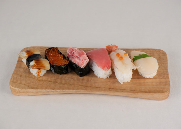 木彫りの寿司皿 お皿 木製 長皿 無垢材 長皿 羽工房 通販 14872331Creema クリーマ