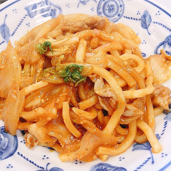 レンジで簡単 汁なし担々うどん