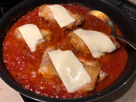 なすと豚こまだんごのトマト煮