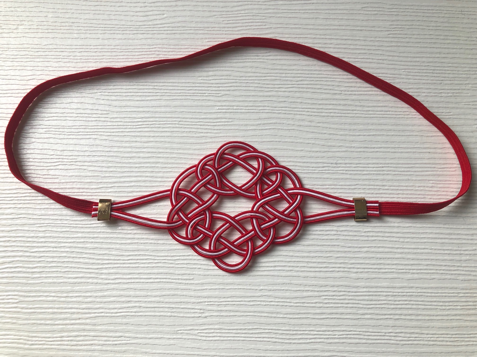 連続あわじ結び 結び方 ② 飾り結びむすんでひらいて屋 紐で結ぶ「飾り結び」