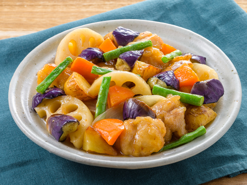 鶏もも肉とナスのバルサミコ酢甘酢あんかけクラシル