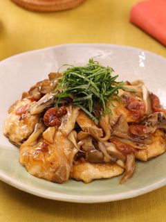 きのことピーマンと鶏肉の旨塩マヨ炒め