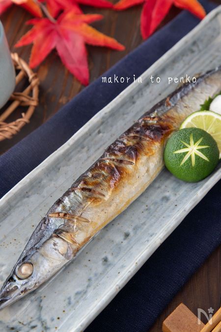 サンマのグリル塩焼き