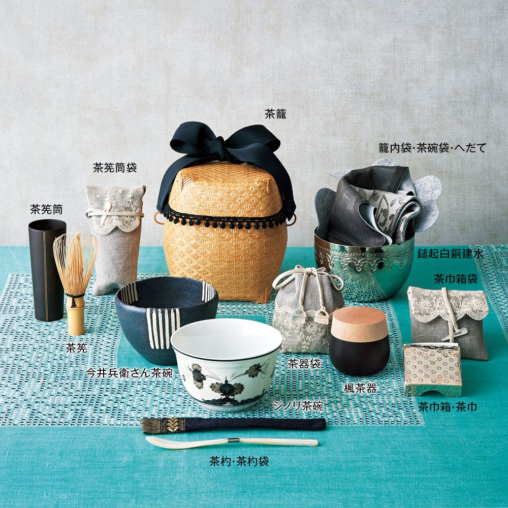 茶道具 茶箱 旅持籠セット化粧箱 茶道 t tz27-013 茶碗