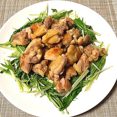 鶏もも肉とえのきのねぎ塩焼き