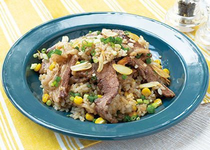 ワンパンで簡単 ビーフペッパー風味ライス