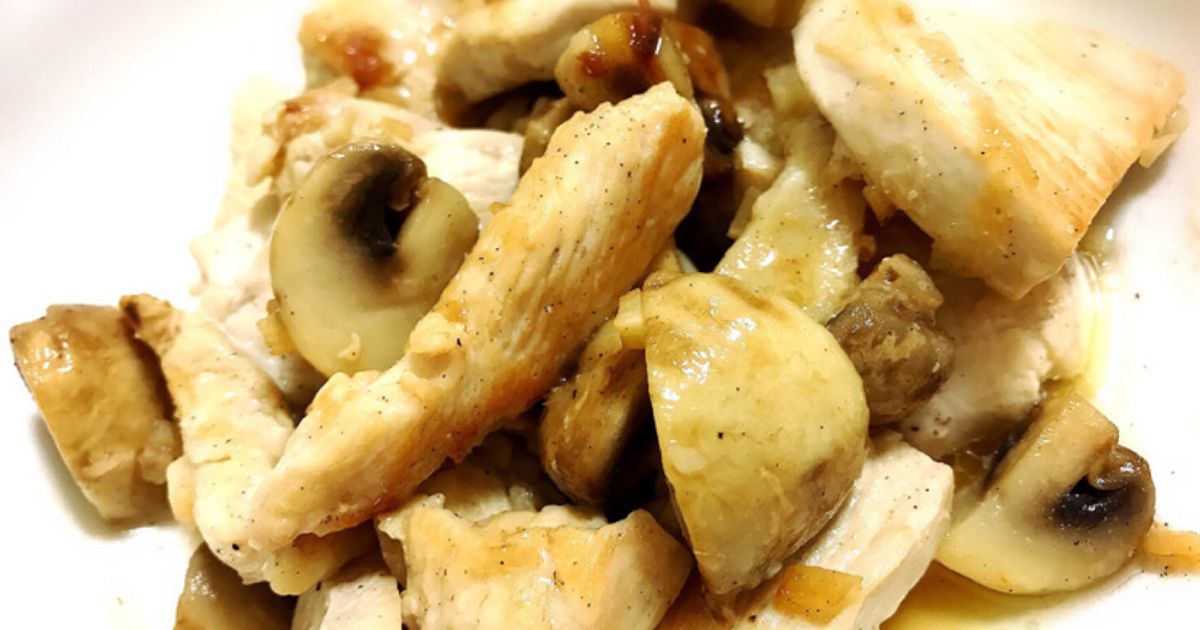 鶏むね肉のアヒージョ