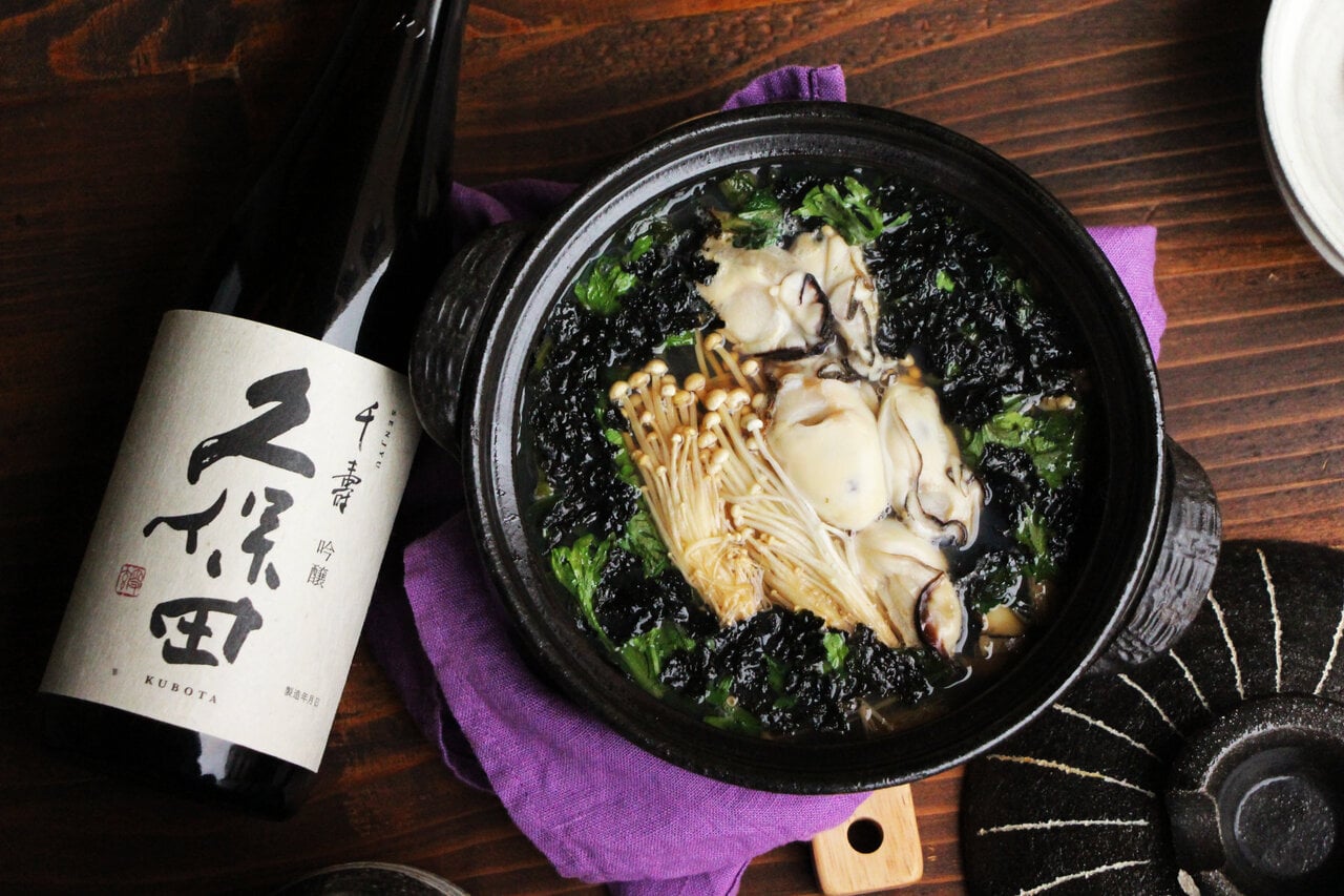 牡蠣とほうれん草の鍋 志野Snapdish スナップディッシュID:4PKCja