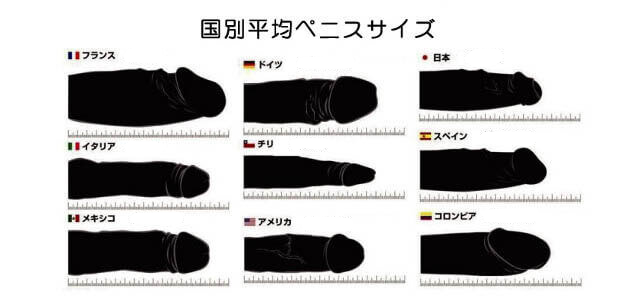 図録▽ペニス・サイズの国際比較