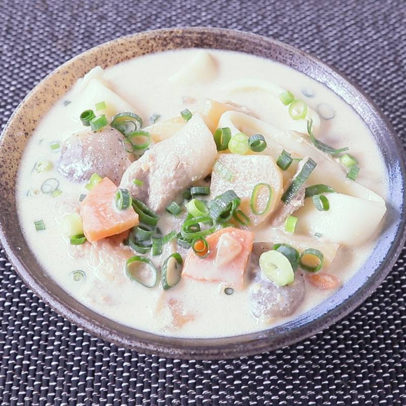 豚汁リメイク♪チゲ風うどん