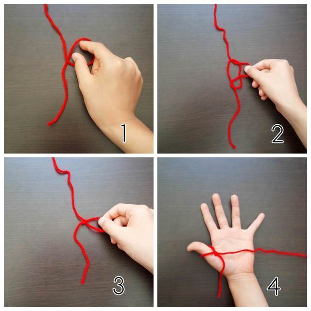 道具を使わずに作る 簡単に指であんで作るシュシュ