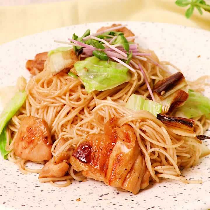 塩糀でさっぱり！ねぎ塩鶏そうめん