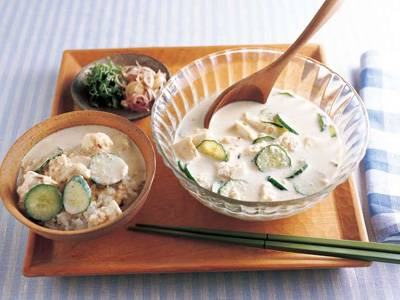 鶏ハム と 冷や汁・献立。miyukiのスマイルキッチン