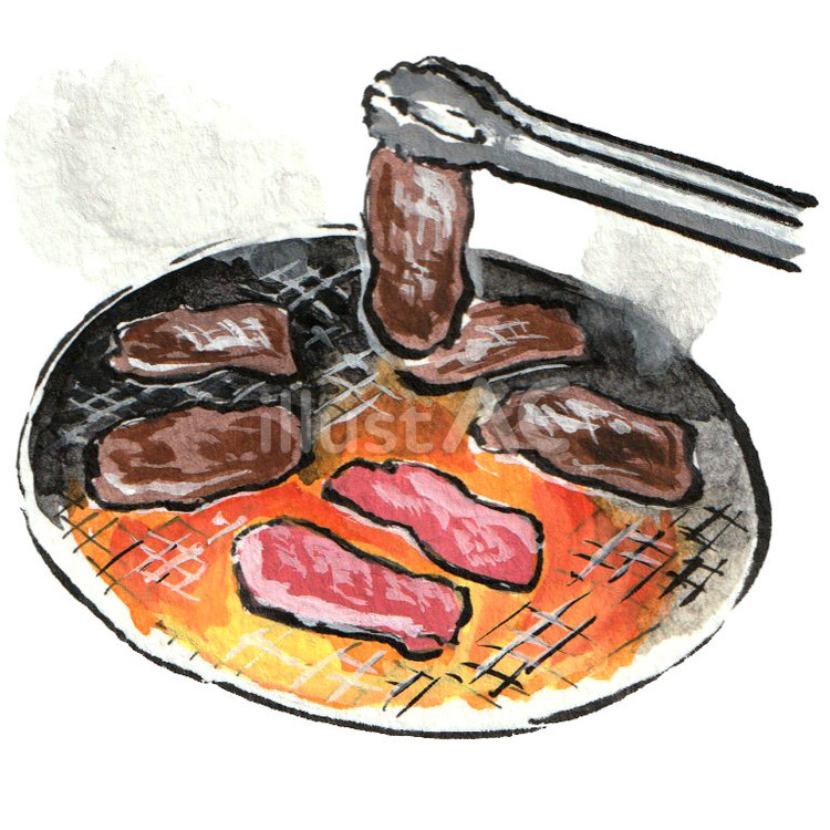 焼肉イラスト - No: 1374520無料イラスト・フリー素材なら「イラストAC」