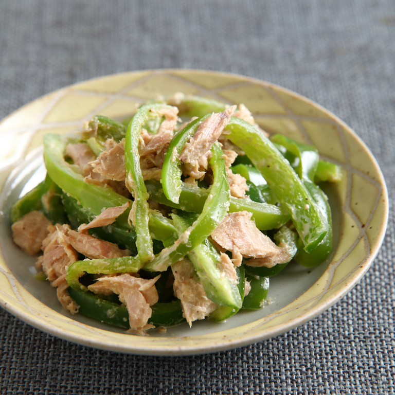 電子レンジで簡単！ツナマヨピーマンの作り方